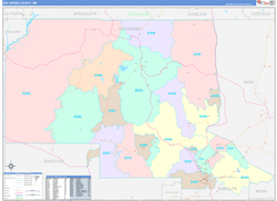Rio Arriba County, NM Wall Map Color Cast Style 2024